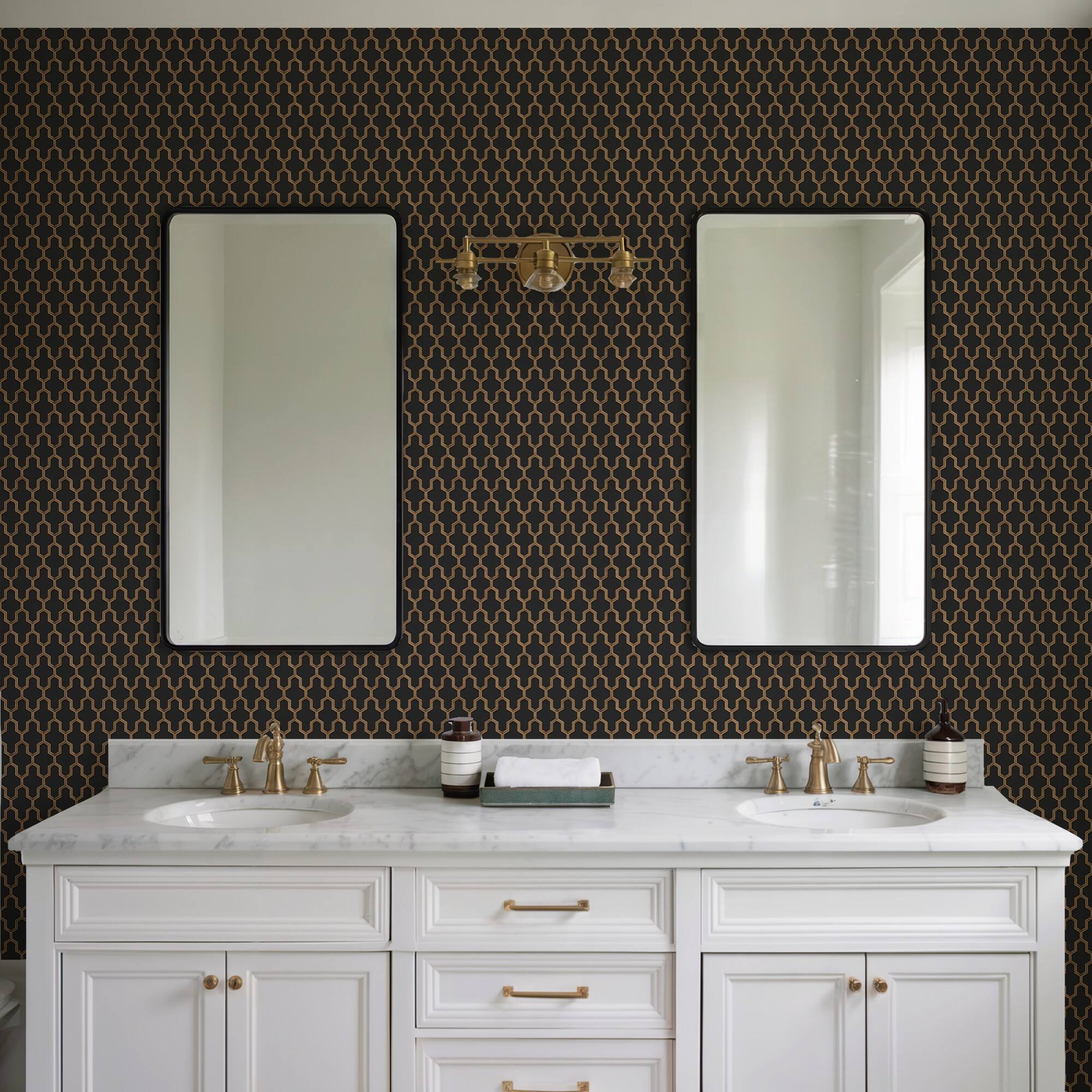 Designs Direct Geometric Silk Wallpaper